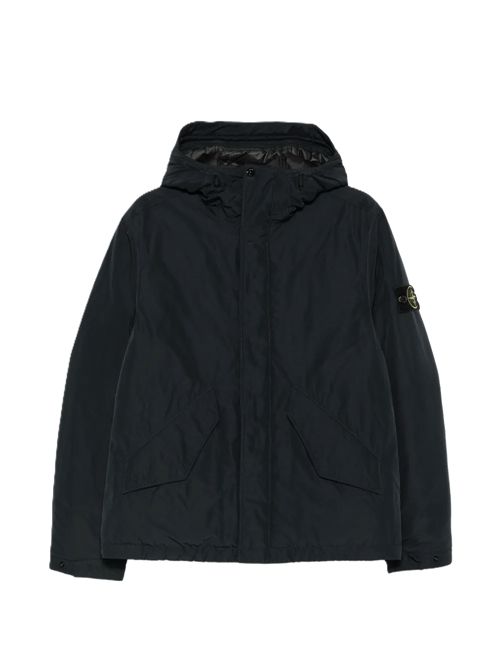 hooded logo-patch jacket Stone Island | L2S15 4100010 S0A26V0029 BLACK